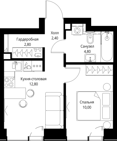 Купить квартиру на улице Верейская в Москве. Вариант № 10381198, 0, площадь - квм, цена 25649600 рублей