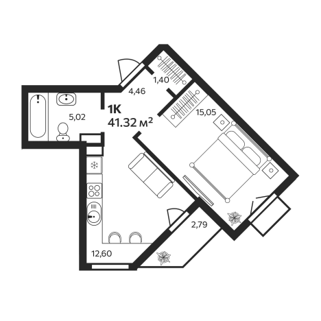 Купить квартиру в ЖК Эдельвейс. Янино в Ленинградской области. Вариант № 7828949, 0, площадь -  квм, цена 6388000 рублей
