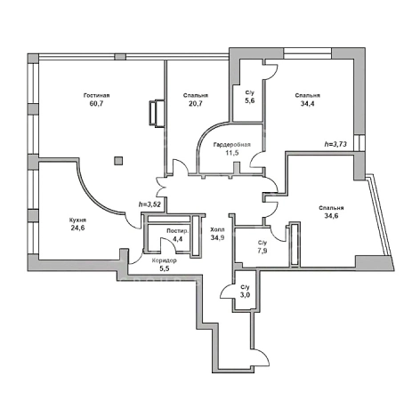 Купить квартиру на вторичке в Москве. Вариант № 2050, 19, площадь -  квм, цена 280000000 рублей