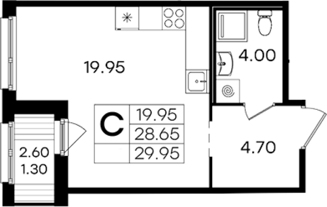 Купить Студию в ЖК GloraХ Парголово в Санкт-Петербурге. Вариант № 4807020, 0, площадь -  квм, цена 6509999 рублей