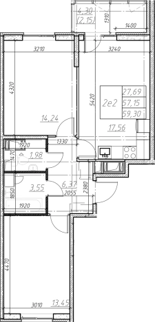 Купить трехкомнатную квартиру в ЖК Левитан в Мурине. Вариант № 6853139, 0, площадь -  квм, цена 8521065 рублей