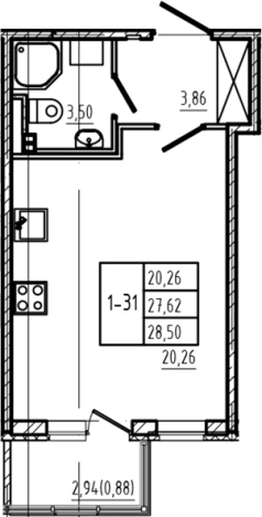Купить Студию в новостройках в ЖК Новая история в Сертолове. Вариант № 6963510, 0, площадь -  квм, цена 5700000 рублей