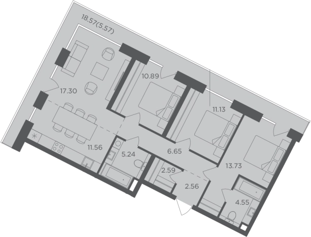 Купить квартиру в ЖК FORIVER в Москве. Вариант № 88906, 0, площадь -  квм, цена 53043060 рублей