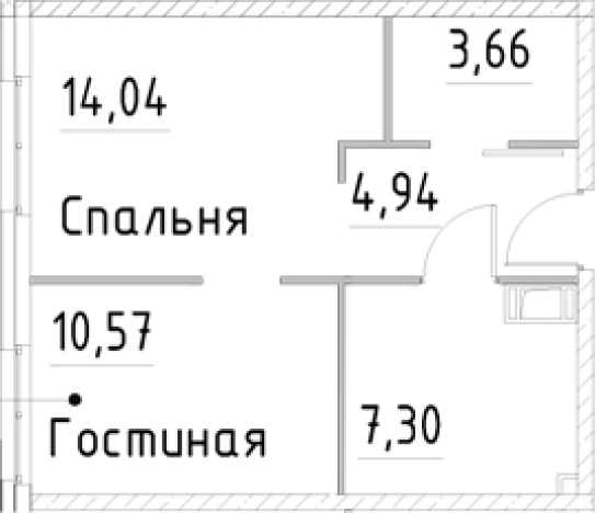 Купить однокомнатную квартиру у метро Улица Дыбенко в Санкт-Петербурге. Вариант № 7596733, 0, площадь -  квм, цена 7610939 рублей