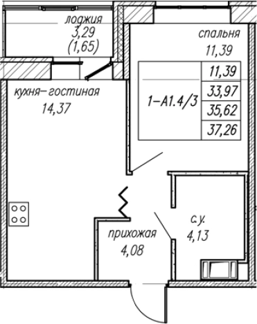 Купить квартиру в ЖК Уютный в Ленинградской области. Вариант № 8063759, 0, площадь -  квм, цена 5999156 рублей
