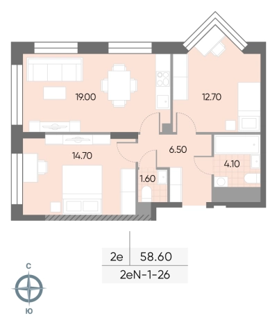 Купить двухкомнатную квартиру в новостройках у метро Борисово в Москве. Вариант № 9333649, 0, площадь - квм, цена 24277042 рублей