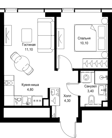Купить квартиру в новостройках в ЖК Cityzen в Москве. Вариант № 5355372, 0, площадь -  квм, цена 19923440 рублей