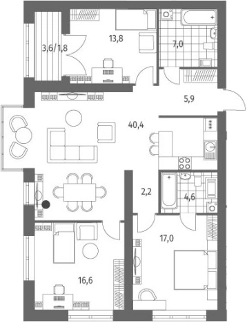 Купить многокомнатную квартиру в ЖК Наука в Санкт-Петербурге. Вариант № 6897115, 0, площадь -  квм, цена 30459000 рублей