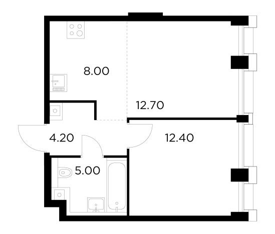 Купить двухкомнатную квартиру у метро Балтийская в Москве. Вариант № 9104477, 1, площадь -  квм, цена 24245900 рублей