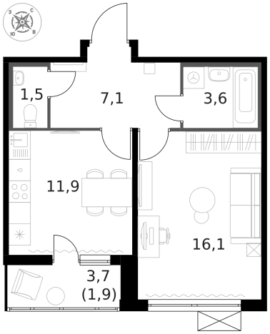 Купить квартиру на улице Ленинградское шоссе в Москве. Вариант № 9815374, 0, площадь -  квм, цена 16930640 рублей