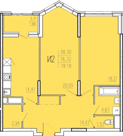 Купить двухкомнатную квартиру на вторичке на улице 2-й Виноградный проезд в Пензе. Вариант № 67561, 0, площадь -  квм, цена 7356738 рублей