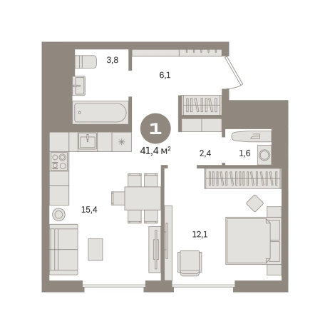 Купить однокомнатную квартиру в ЖК Квартал Герцена в Москве. Вариант № 8879037, 0, площадь -  квм, цена 13540000 рублей