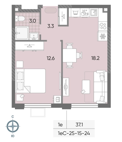 Купить однокомнатную квартиру в районе Солнцево в Москве. Вариант № 8182846, 0, площадь -  квм, цена 14769027 рублей