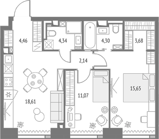 Купить квартиру в ЖК Upside Towers в Москве. Вариант № 117999, 0, площадь -  квм, цена 35392356 рублей