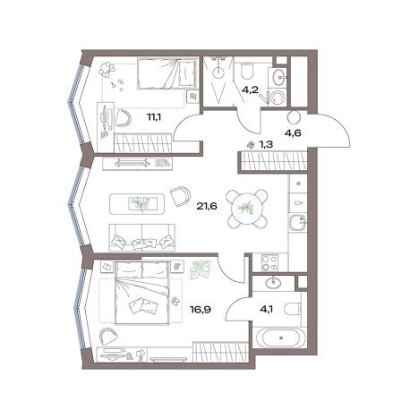 Купить квартиру у метро Яхромская в Москве. Вариант № 881382, 0, площадь -  квм, цена 29507900 рублей