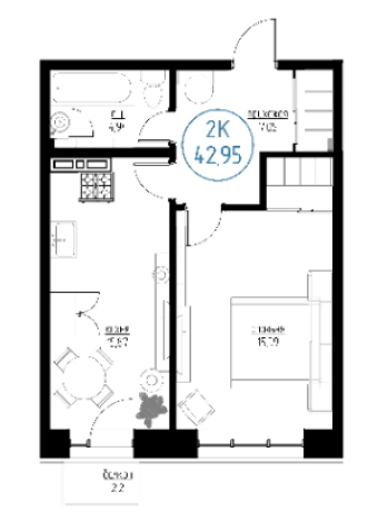 Купить двухкомнатную квартиру на улице Профсоюзная в Иркутске. Вариант № 82225, 0, площадь -  квм, цена 3800000 рублей