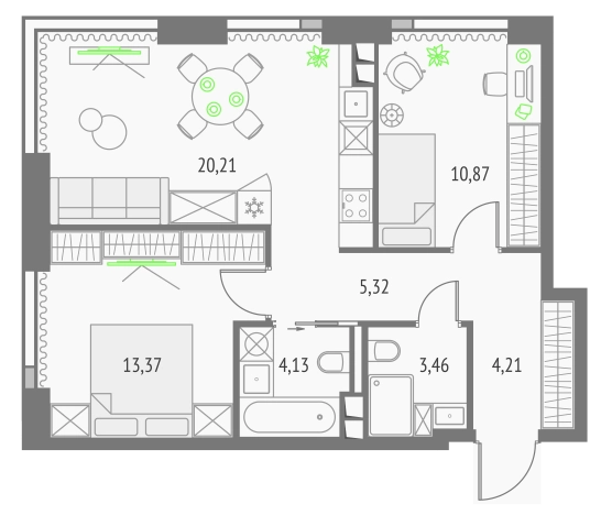 Купить квартиру в ЖК Upside Towers в Москве. Вариант № 151151, 0, площадь -  квм, цена 33620952 рублей