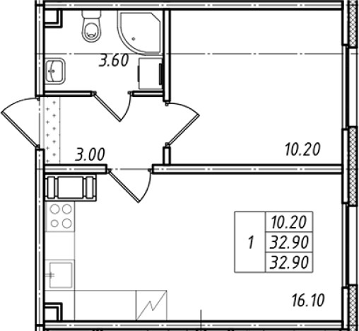 Купить двухкомнатную квартиру в новостройках у метро Проспект Большевиков в Ленинградской области. Вариант № 7598781, 0, площадь - квм, цена 5120325 рублей