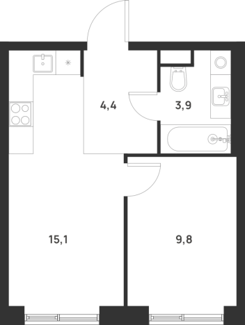 Купить однокомнатную квартиру на улице Разведчика Дейча в Москве. Вариант № 10013554, 0, площадь -  квм, цена 11986200 рублей