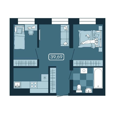 Купить двухкомнатную квартиру в новостройках в ЖК Соболь в Владивостоке. Вариант № 5548225, 0, площадь -  квм, цена 7118402 рублей