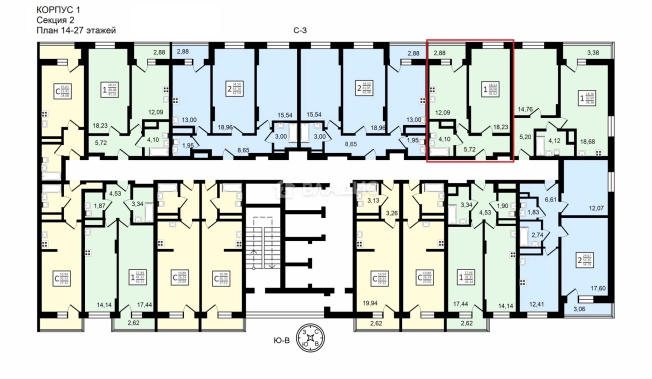 Купить квартиру в новостройках в ЖК Навигатор в Воронеже. Вариант № 130773, 1, площадь -  квм, цена 4874448 рублей