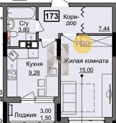 Купить однокомнатную квартиру в новостройках на улице Парковая в Ижевске. Вариант № 71546, 0, площадь -  квм, цена 3170000 рублей