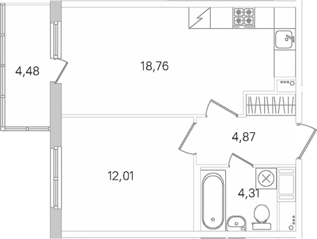 Купить двухкомнатную квартиру в новостройках у метро Проспект Большевиков в Ленинградской области. Вариант № 8488582, 0, площадь -  квм, цена 7039190 рублей