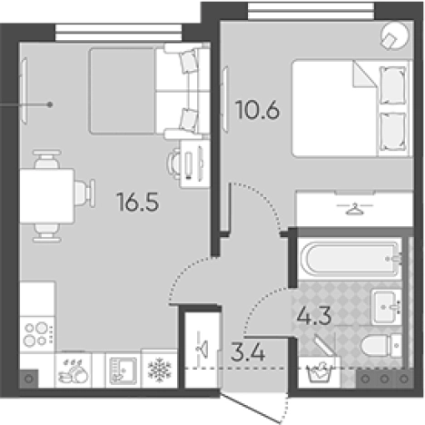 Купить двухкомнатную квартиру в новостройках в ЖК Пулково Lake в Санкт-Петербурге. Вариант № 7597293, 0, площадь -  квм, цена 8555962 рублей