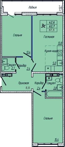 Купить квартиру в новостройках в ЖК Кемерово Сити (Кемерово) в Кемерове. Вариант № 109820, 0, площадь -  квм, цена 8790000 рублей