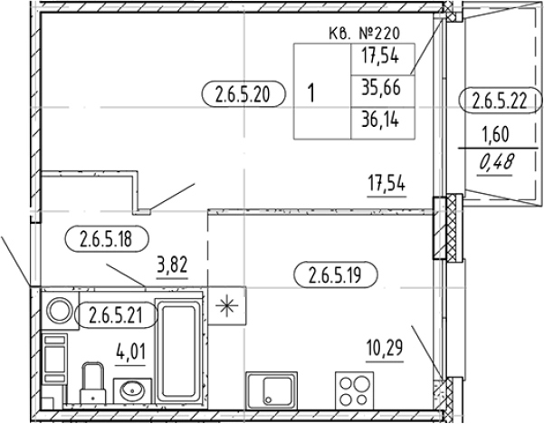 Купить однокомнатную квартиру в новостройках у метро Звёздная в Санкт-Петербурге. Вариант № 5571168, 0, площадь -  квм, цена 7836307 рублей