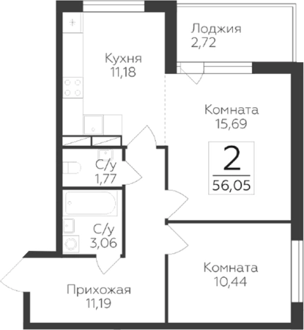 Купить квартиру в ЖК Финский квартал в Ленинградской области. Вариант № 9630413, 0, площадь -  квм, цена 7615514 рублей