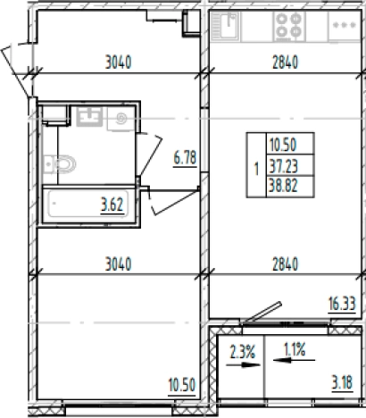 Купить квартиру в новостройках на улице Большая Балтийская в Ленинградской области. Вариант № 6854271, 0, площадь -  квм, цена 9483610 рублей