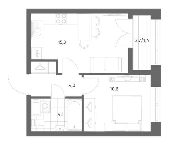 Купить двухкомнатную квартиру в ЖК NEWПИТЕР в Ленинградской области. Вариант № 5258797, 0, площадь -  квм, цена 6674000 рублей