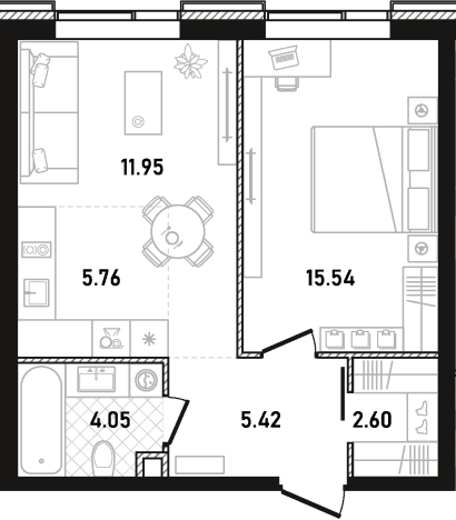 Купить однокомнатную квартиру в новостройках в ЖК Republic в Москве. Вариант № 131664, 0, площадь -  квм, цена 29462532 рублей