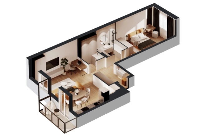 Купить квартиру в новостройках в Калининграде. Вариант № 102861, 1, площадь -  квм, цена 9840000 рублей