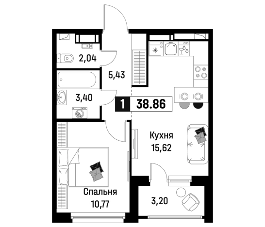 Купить двухкомнатную квартиру в новостройках в Мурине. Вариант № 6866875, 0, площадь -  квм, цена 6828455 рублей