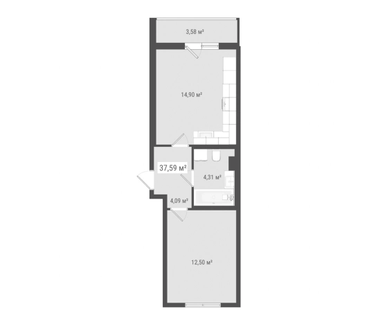 Купить двухкомнатную квартиру на улице Петровский бульвар в Ленинградской области. Вариант № 9142316, 0, площадь -  квм, цена 7903599 рублей