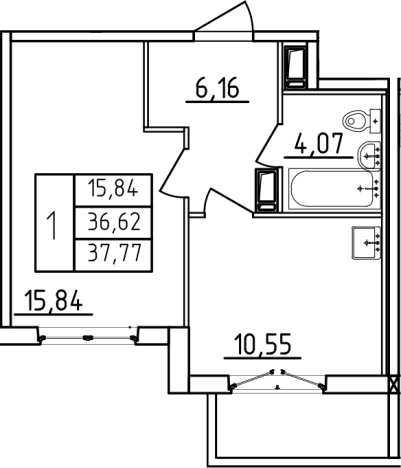 Купить однокомнатную квартиру в ЖК Аэросити в Санкт-Петербурге. Вариант № 6474143, 0, площадь -  квм, цена 6064000 рублей