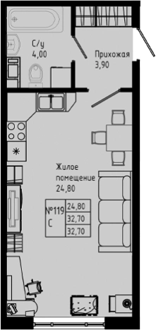 Купить квартиру в новостройках на улице Железнодорожная в Коммунаре. Вариант № 8472769, 0, площадь -  квм, цена 3793200 рублей
