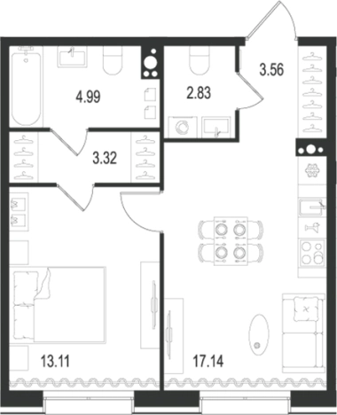 Купить квартиру в новостройках в ЖК Остров первых в Санкт-Петербурге. Вариант № 7260372, 0, площадь -  квм, цена 19863405 рублей