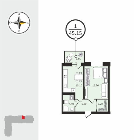 Купить квартиру в Владимире. Вариант № 8528975, 0, площадь -  квм, цена 5587330 рублей