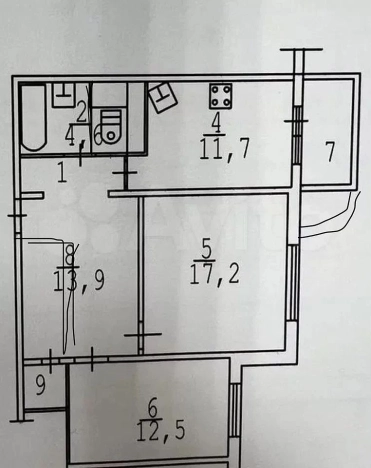 Купить двухкомнатную квартиру на улице Любучанский переулок в Москве. Вариант № 10130516, 0, площадь - квм, цена 12650000 рублей