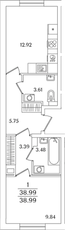 Купить двухкомнатную квартиру в новостройках на улице Тамбасова в Санкт-Петербурге. Вариант № 6713322, 0, площадь -  квм, цена 11708310 рублей
