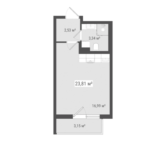 Купить Студию в новостройках у метро Девяткино в Ленинградской области. Вариант № 9142314, 0, площадь -  квм, цена 4805917 рублей