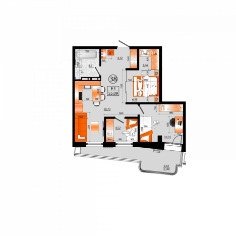 Купить четырехкомнатную квартиру в Приморском крае. Вариант № 6056782, 0, площадь -  квм, цена 12119800 рублей