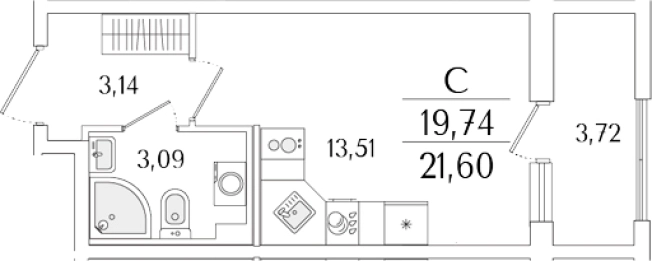 Купить Студию в новостройках в районе Фрунзенский в Санкт-Петербурге. Вариант № 6257882, 0, площадь -  квм, цена 8413438 рублей