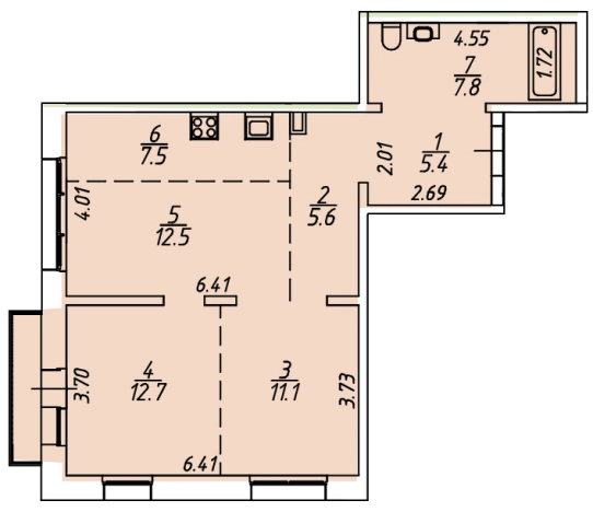 Купить квартиру в ЖК Стрижи Сити в Иркутске. Вариант № 78117, 0, площадь -  квм, цена 10642500 рублей