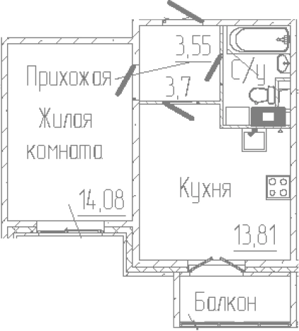 Купить квартиру на улице Центральная в Сертолове. Вариант № 6056768, 0, площадь -  квм, цена 7289747 рублей