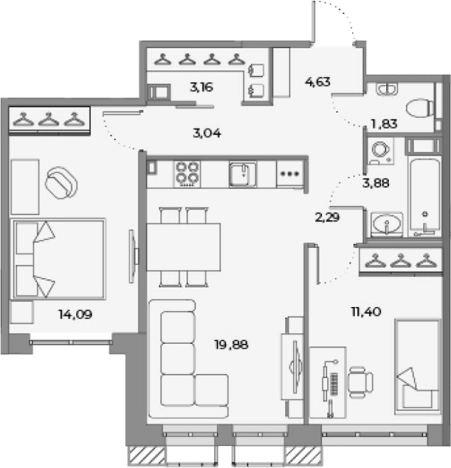 Купить трехкомнатную квартиру в Всеволожске. Вариант № 6249989, 0, площадь -  квм, цена 11100000 рублей