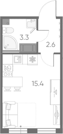 Купить Студию у метро Пролетарская в Санкт-Петербурге. Вариант № 7570555, 0, площадь -  квм, цена 5669037 рублей
